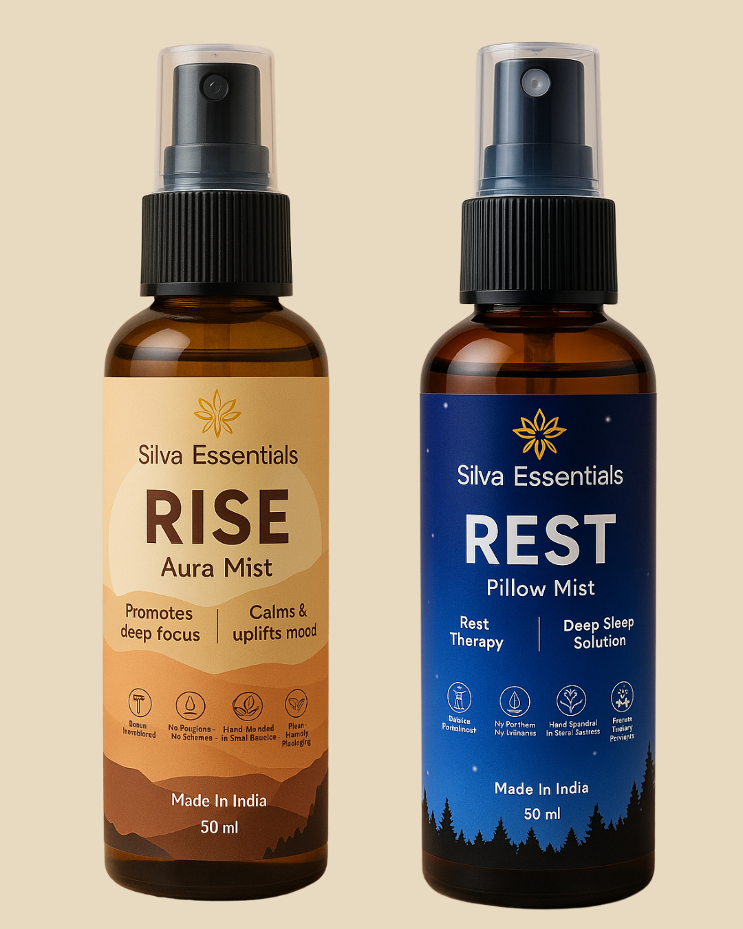 Silva Pillow Mist Combo – Rise & Rest | Energize & Relax Naturally
